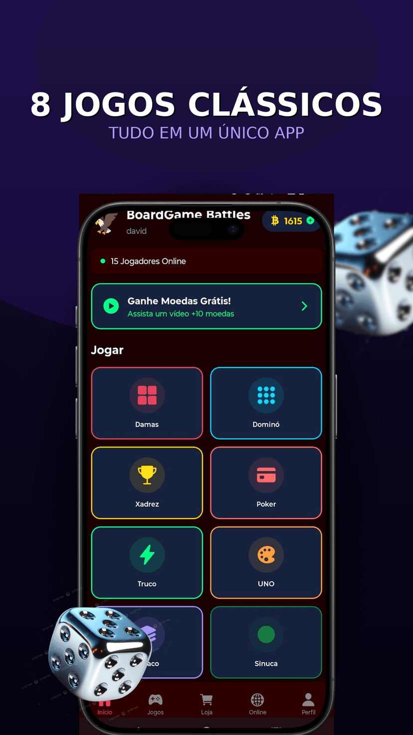 8 jogos clássicos em um único app — Batalha de Mesa
