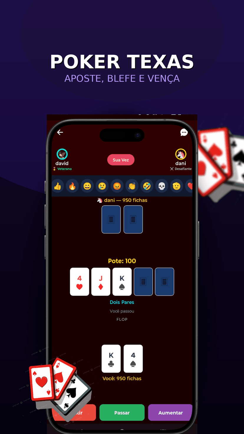 Poker online com fichas virtuais — Batalha de Mesa