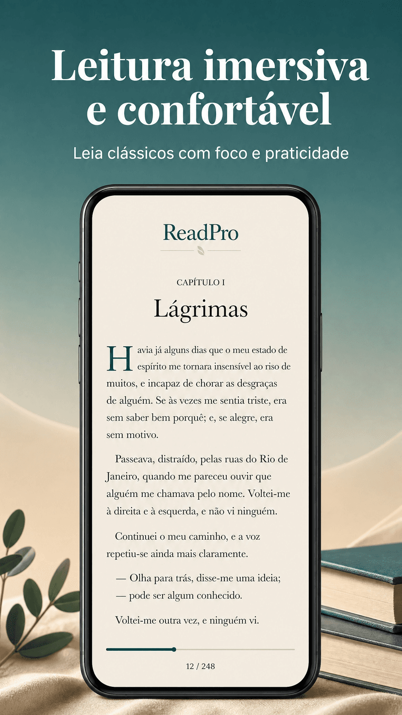 Leitura imersiva e confortável — ReadPro